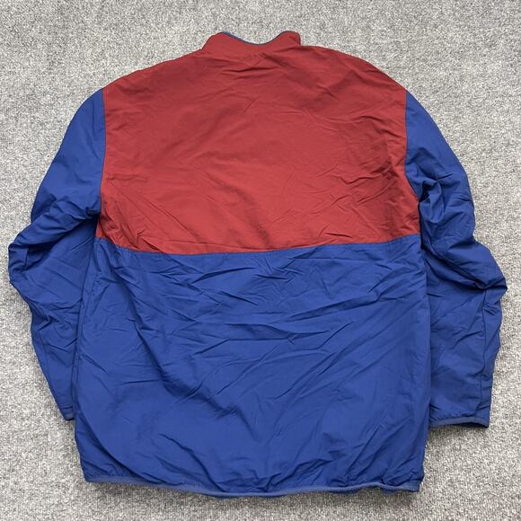 Chubbies Beach Club Jacket Mens Large Red Blue Reversible Fleece Pullover Anorak - Picture 3 of 10